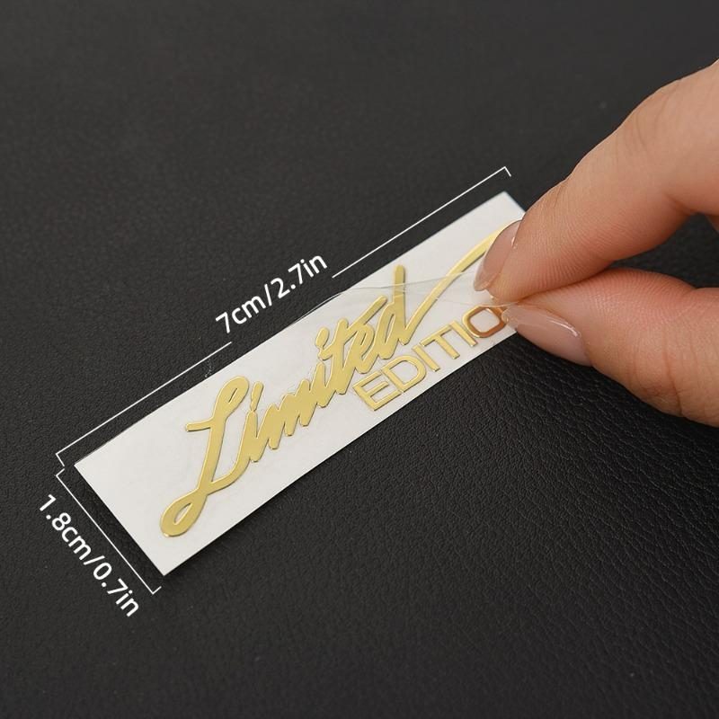 2pcs Limited Edition Car Sticker 3D Gold Body Emblem Badge Metal Sticker Decal Car Accessories Motorcycle Decals