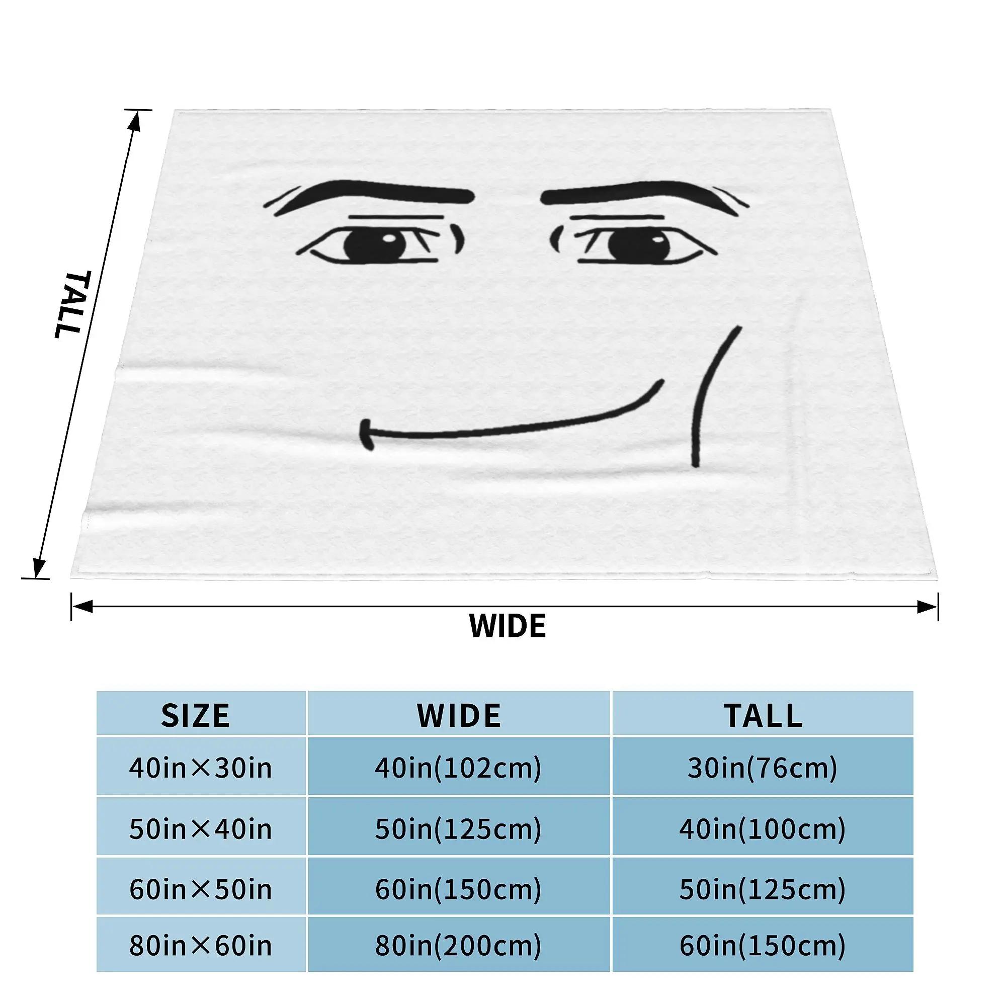 

Man Face Gaming Meme Knitted Blanket Flannel Robloxx Soft Throw Blanket for Home Couch Bedroom Quilt 30x40in