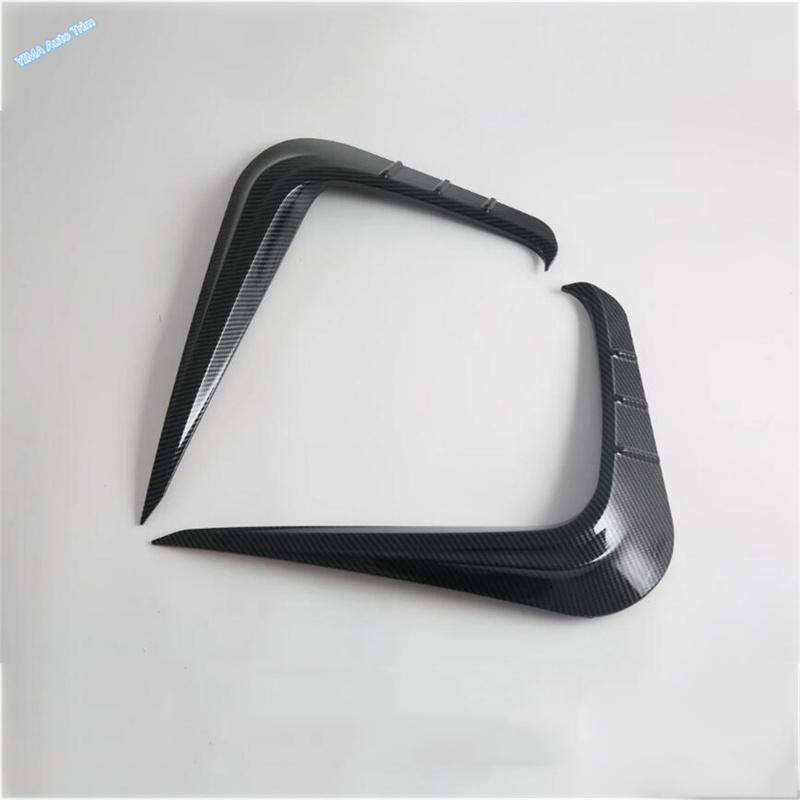 ABS Black / Carbon Fiber Look Front Fog Lights Lamp Cover Trims Fit For MG 4 MG4 2026 2027