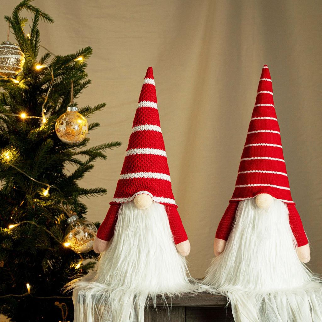 Christmas Luminous Faceless Old Man Doll Window Doll Knitted Hat With Light Goblin Christmas Ornaments