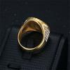 Hip Hop Iced Out Bling Dollar Signs Ring Male Gold Color Stainless Steel Rapper Big Round Money Rings For Men Party Jewelry Gift