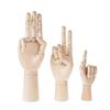 Right Left Wooden Hand Model Sketching Drawing Jointed Movable Fingers Mannequin