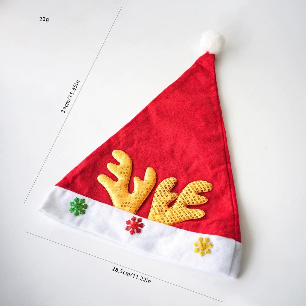 2025 Christmas Snowman & Deer Antler Hat for Kids & Adults - Festive Plush Decoration
