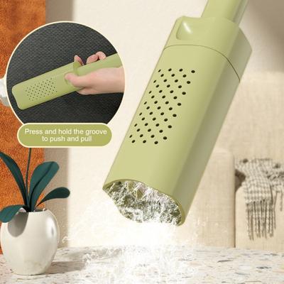 Mini Mop Self-Squeezing Function Sponge Head Multi-Row Groove Design Portable Small Space