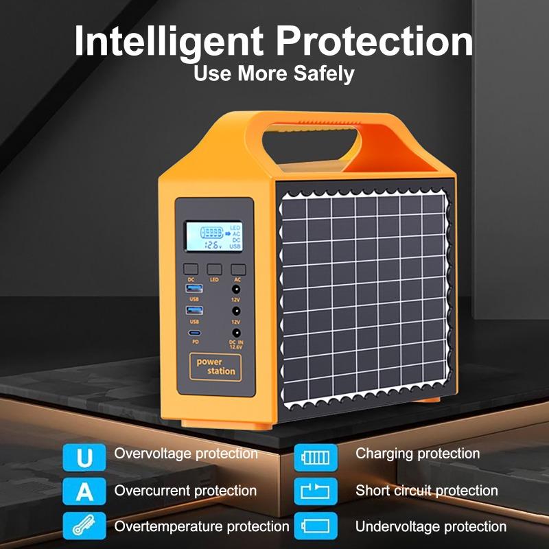 100W 150W Solar Powered Outdoor Power Supply 110/220V Power Supply Solar Generator Backup Power LED With Solar Panel For Camping
