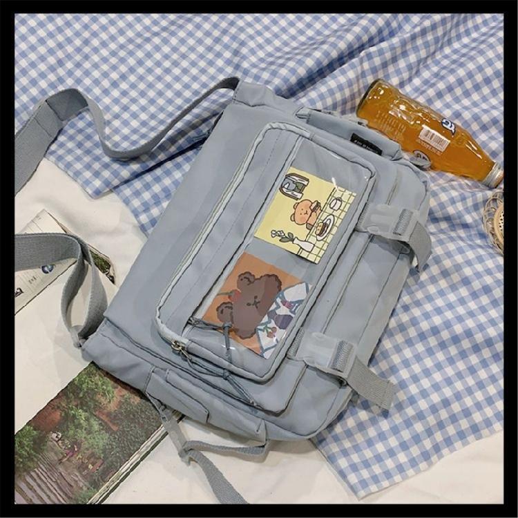 Japanese Shoulder Bag Nylon Book Bag Transparent Itabag Women Handbags JK Bag