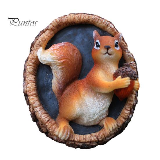 

Статуэтка белки из смолы, морда дерева, устойчивая к погодным условиям, для сада и двора, скульптура в виде морды животного, настенное украшение, орнамент Squirrel