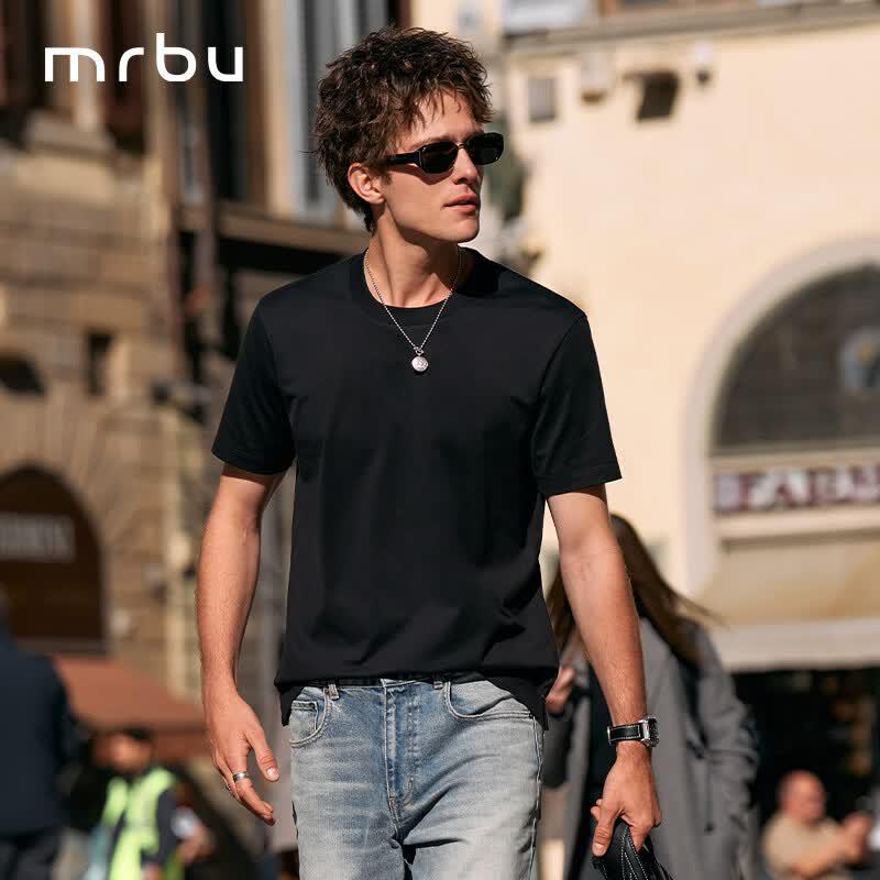Mr. Cloth Men s Minimalist Embroidered Short Sleeve T-Shirt L
