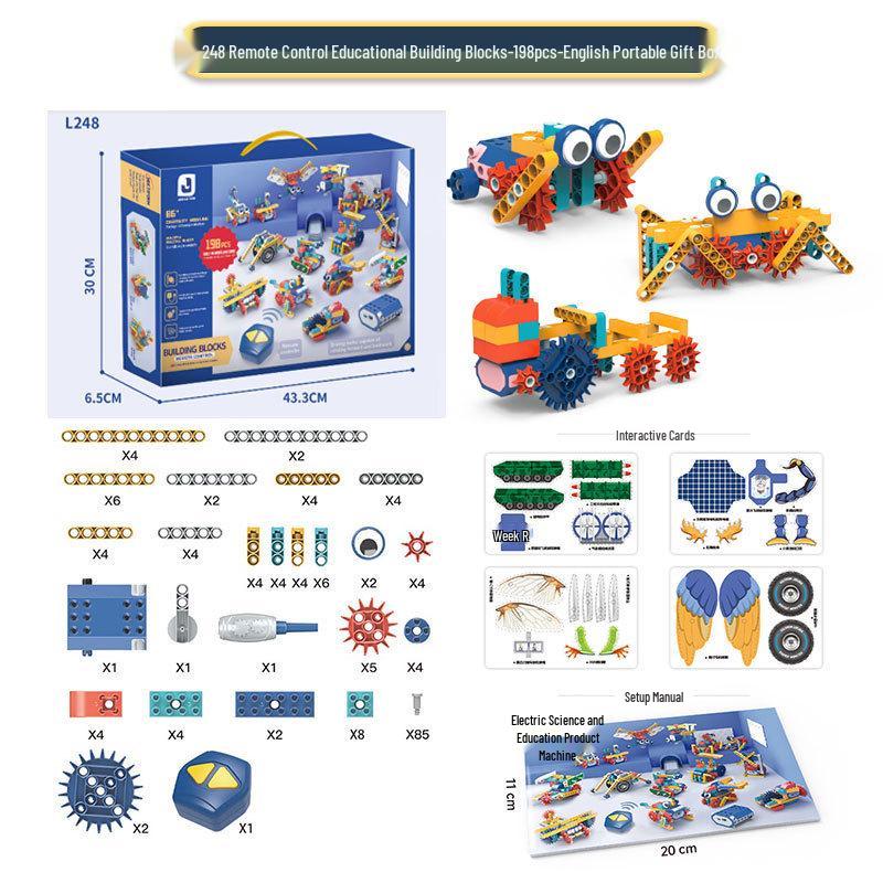 Children's Rechargeable Electric Engineering Building Blocks - Interactive, Large Particle STEM Toys