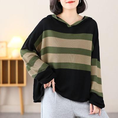 Suéter com capuz feminino solto versão coreana plus size moletom feminino moderno versátil suéter de malha