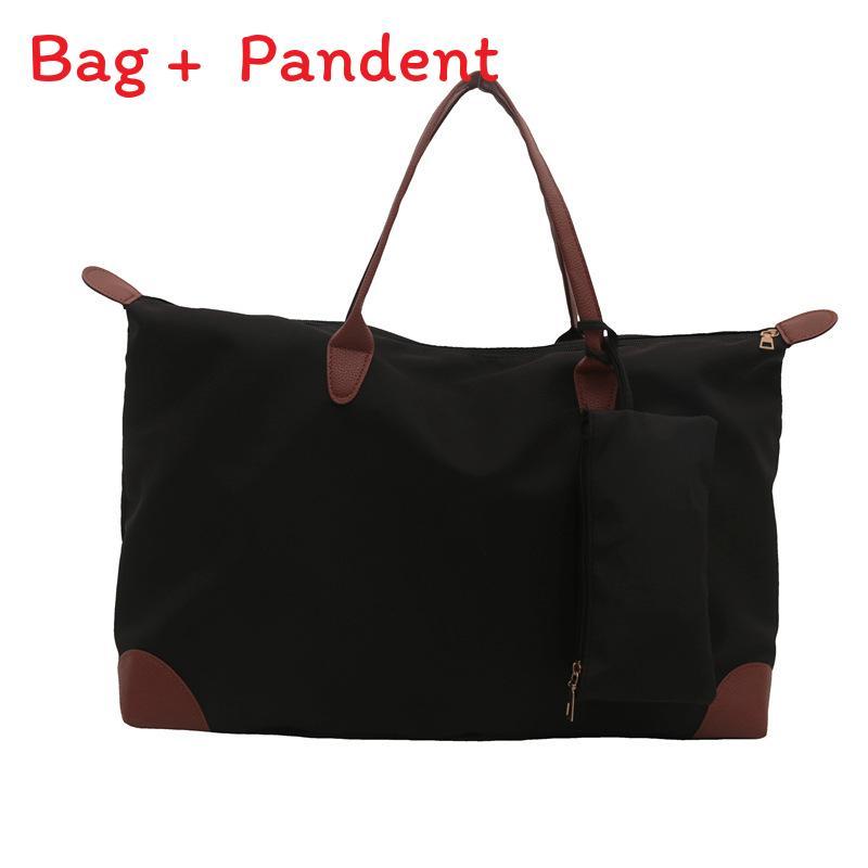 Street Style Nylon Tote Bag For Women Large Capacity Travel Handbag With Inner Pouch