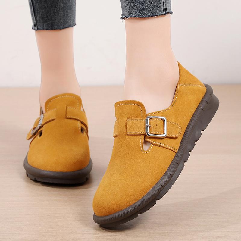 Fashion Women Cork Casual Shoes Baotou Flats Slip-on Autumn Retro Slip On New Moccasin Fall Slip-on Autumn Female Footwear New