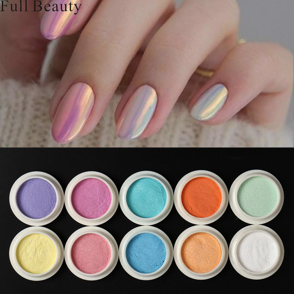 New Nail Art Ice Transparent Mirror Symphony Fairy Powder High Transparent Aurora Nail Glitter