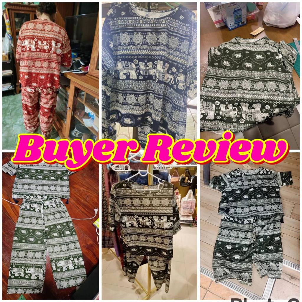 Słoń Spodnie Szorty Koszula Zestaw Okrągły Dekolt Krótki Rękaw Regulowany Elastyczny Pasek Pasek Kobiety Nadruk Casual Plaża Boho Bohemski Retro Vintage