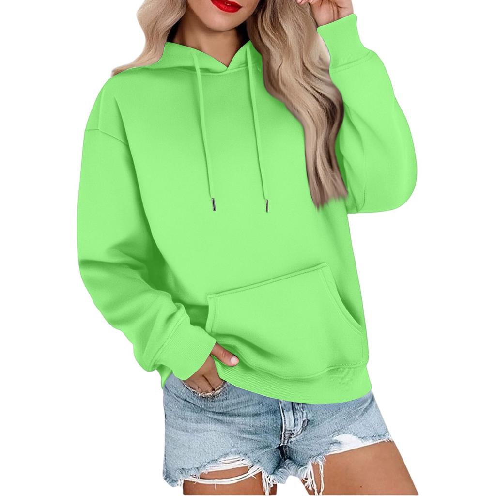 Hanorac de damă casual larg sport cu mâneci căzute pe umăr, cu plăcuță netedă