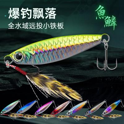 Fish Scale Pattern Upturned Mouth Iron Plate Lure: New Full Water Layer Fishing Bait
