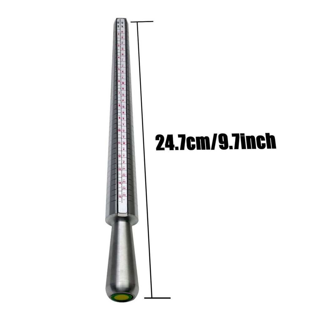 Metal Ring Size Guage Mandrel Finger Stick Standard Measure Meter Toolbuy at a low prices on