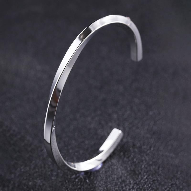 Zlatý titanový ocelový nerezový ocelový intarzovaný zirkonový pozlacený náramek stříbrný klasický jednoduchý styl růžové šaty vhodné pro ženy denní nošení