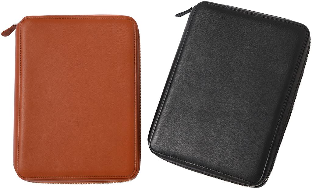 Franklin Planner Calm Soft Leather Zipper Binder, 30mm, Brown, Classic Size, 65629