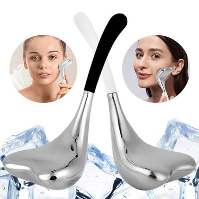 Facial Massage Cryo Spoon Facial Skin Care Ice Globes Stainless Steel Cooling Spa Globes Ice Globe Roller 2-in-1 for Face Beauty