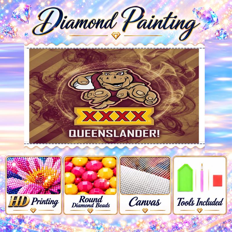 Queensland Maroons Diamond Painting Kit 5D Full Drill DIY Diamond Mosaic Wall Art Home Decor