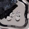 Cold Wind Light Luxury Diamond-Set Love Earrings Women'S Niche Design Exquisite High-End Texture Ear Buckles Earrings