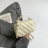 Silver Handbag Fashion Puff Bag For Women Quality Pu Leather Crossbody Mini Bag Brand bolsa feminina Small Square Bag Black
