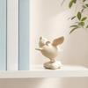 Yousheng 3D Printed Pig Statue, Cute Winged Pig On A Cloud Figurine, Collectible Piggy Sculpture for Office Desk Home Table Decoration