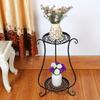 1pc Rack Indoor And Outdoor Simple European Double-layer Flower Rack Flower Pot Living Room Multi-layer Floor-to-ceiling Rack