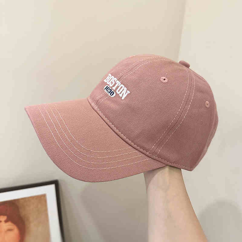 

Large Size 65cm Ins Embroidered Peaked Cap Korean Style Versatile Curved Brim Trendy Men s Spring Autumn trend Baseball Caps 56-58cm розовый