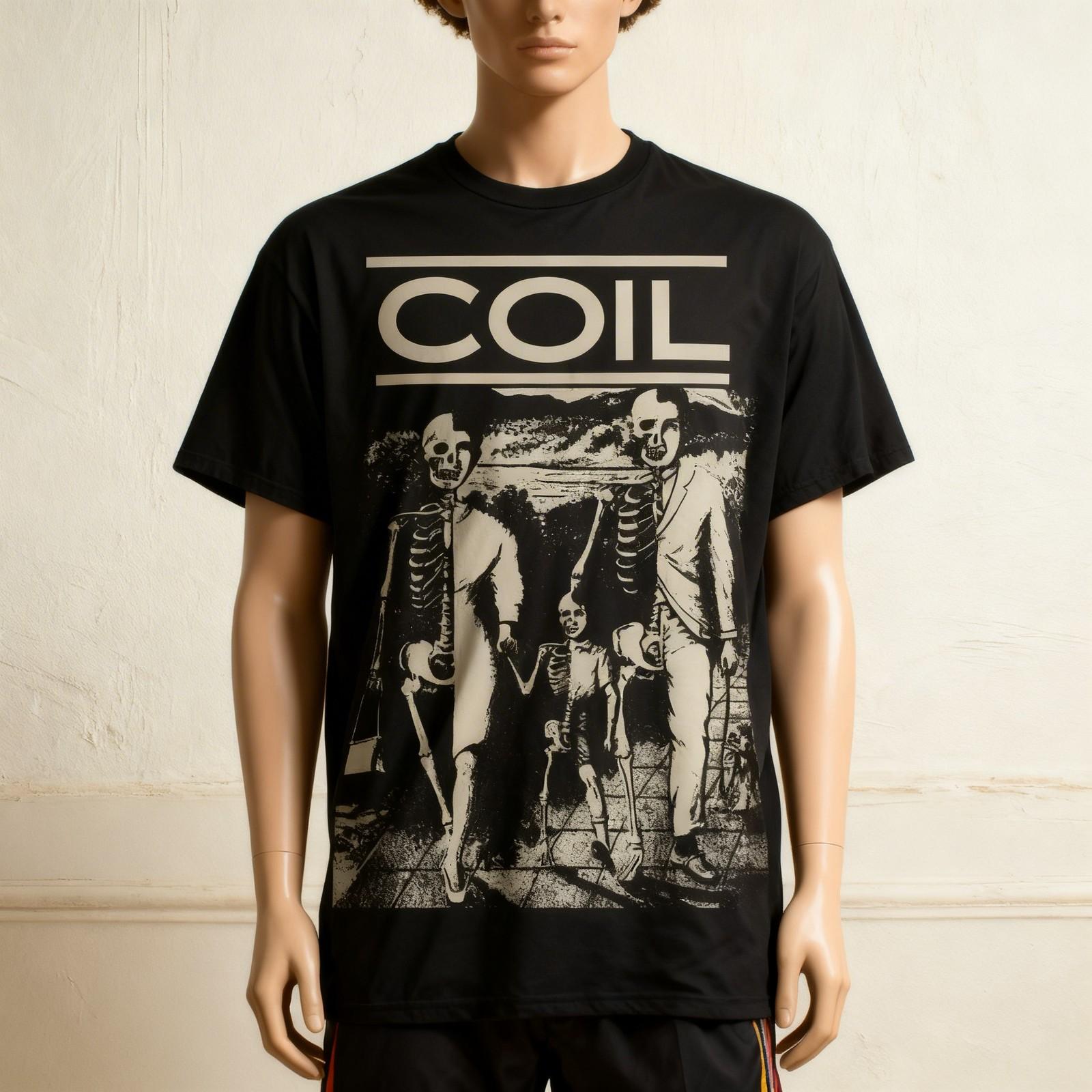 Vtg COIL Band Music Lover Heavy Cotton Black All Size Unisex Shirt Arg_S008 COIL Unisex T-Shirt XL