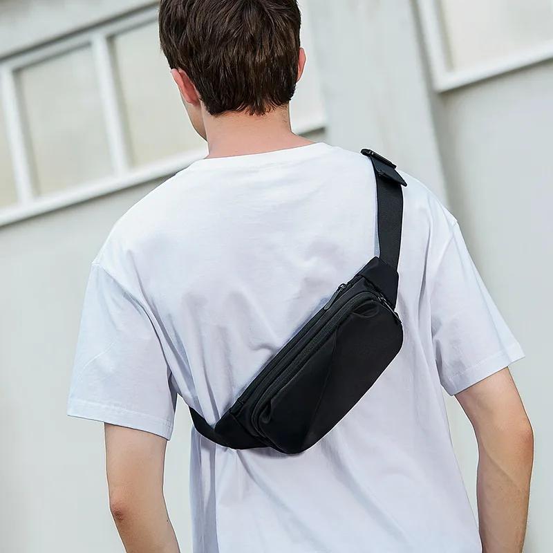 Man Waist Bag Pack Travel Sports Male Fanny Pack Large Wallet Phone Belt Bag Pouch Men's Shoulder Hip Bag 4 Pockets