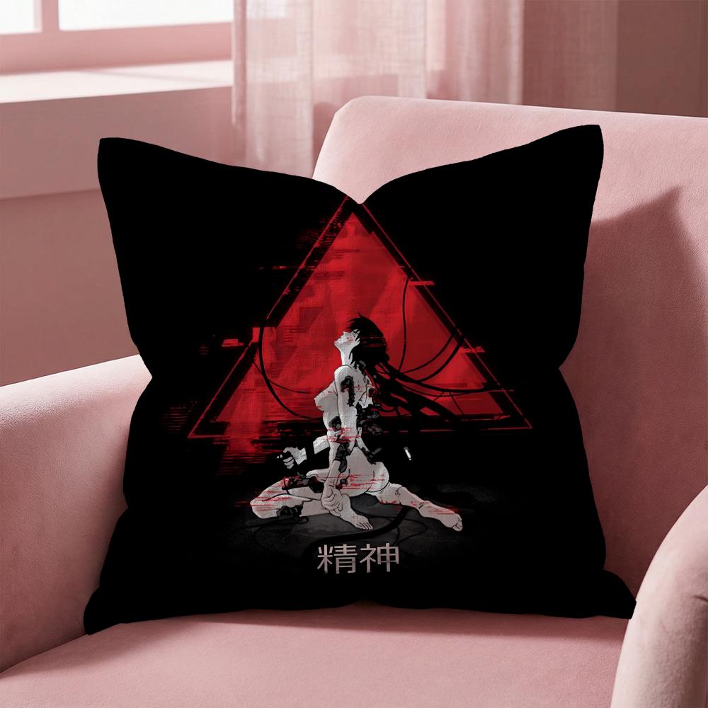 G-Ghost In The S-Shell Cushion Cover Multi-Scene Pillow Cover for Home & Car - Reversible, Soft & Durable for Daily Use