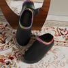 Fashion Two Wear Fluffy Slippers Female Fur One Autumn Winter 2025 New Baotou Half Drag Thick Bottom Muffin Cotton Shoes for Women