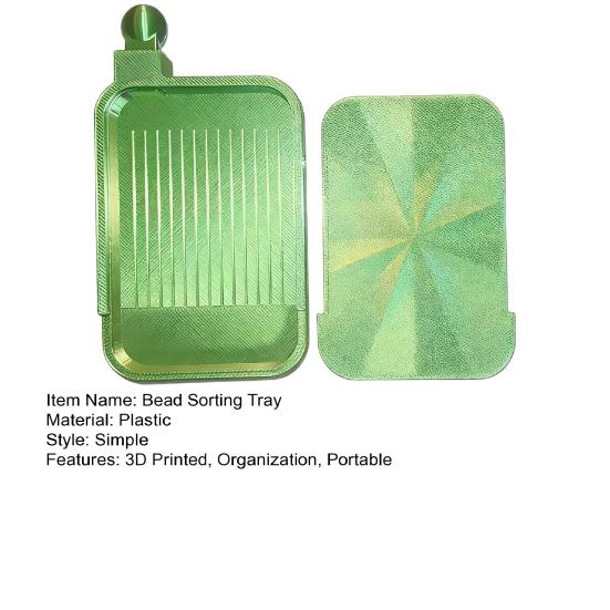 Plastic Bead Sorting Tray No-Spill Rhinestone Art Painting Organizer with Lid for Rhinestone Drills 3D Printed Beads Container for DIY