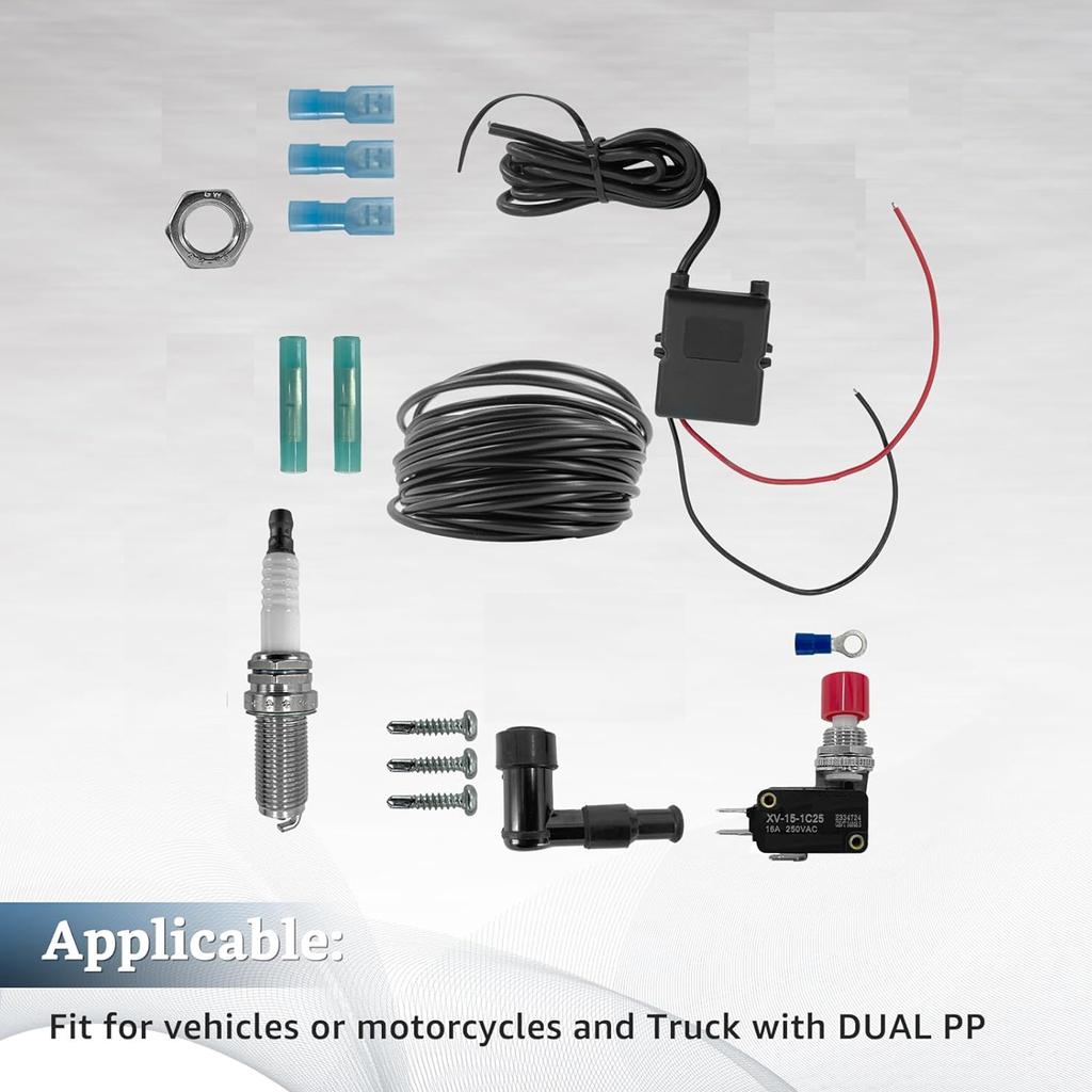 Einzel-Flammenwerfer-Kit Abgasflammen-Kit für Motorrad BFTKAFK-Einzel-Flammenwerfer Umfassen sämtliches Installationszubehör