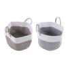 Cotton Rope Woven Basket Large Capacity Flexible Multifunction Woven Storage Basket with Handle for