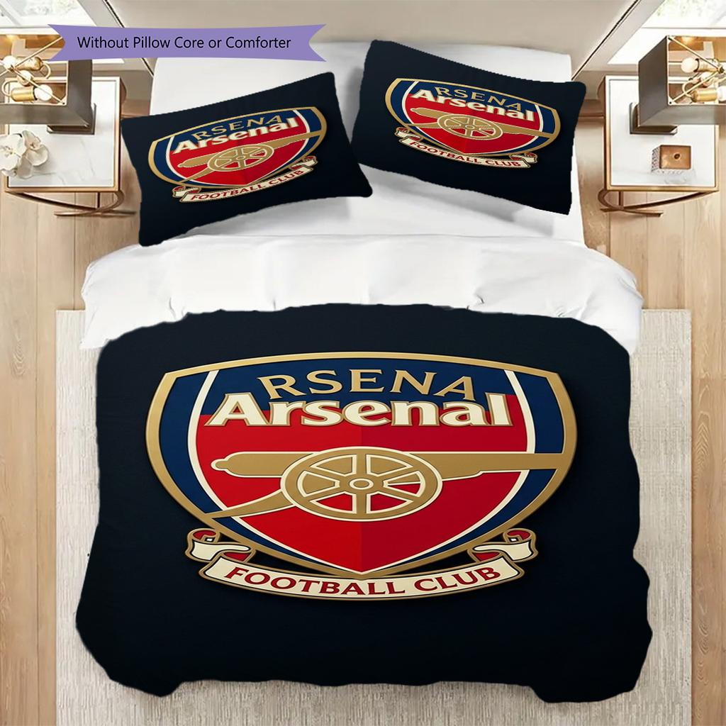 "Arsenal Emblem Vibrant Background" Bedding (1 * duvet cover + 2 * pillowcase, without core) 2DFlat Christmas birthday gift Soft and comfortable