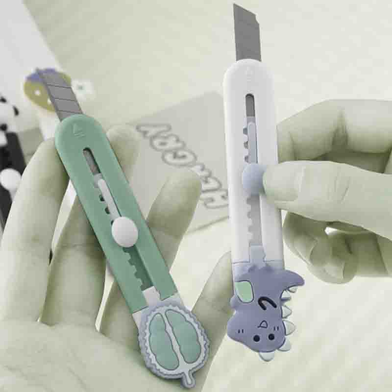 Cartoon Mini Dismantle the Courier Knife Unpack Tool Paper knife Art knife Metal Retractable Blade Knife For Stationery Supplies