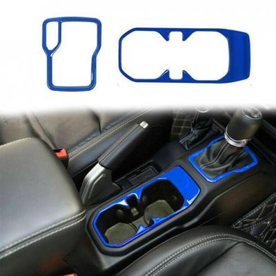 Blue Gear Shift Panel Water Cup Holder Cover Trim For Jeep Wrangler JL 2018-