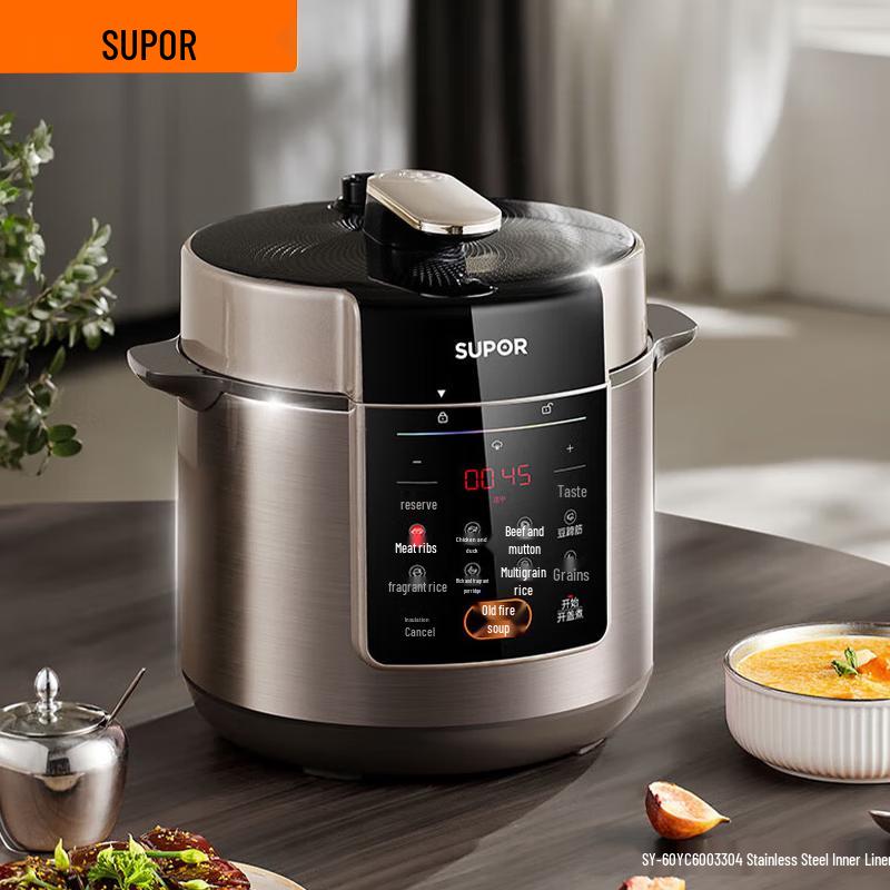 SUPOR 6L Multi-functional Electric Pressure Cooker CN plug (adapter included)