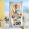 Cristiano Ronaldo Customize Text Beach Towel High Absorbency & Quick-Dry Ideal for Travel Outdoor Swim Pool Yoga Surf Camping Hiking Gym Gift Holiday