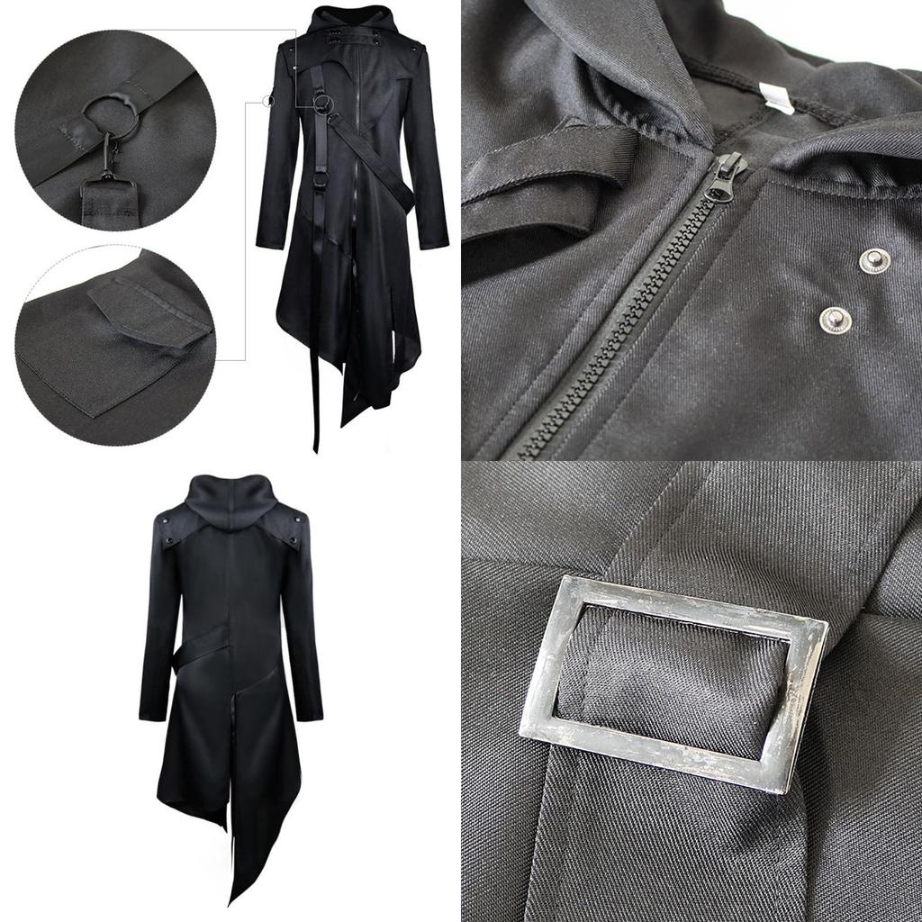 Elegant Gothic Swallow-tail Coat For Men Perfect Cosplay Costume Halloween Uniform