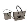 High-Quality Dragon Inlay Bamboo Joint Women's Crossbody Tote - Large Capacity Canvas Commuter Bag