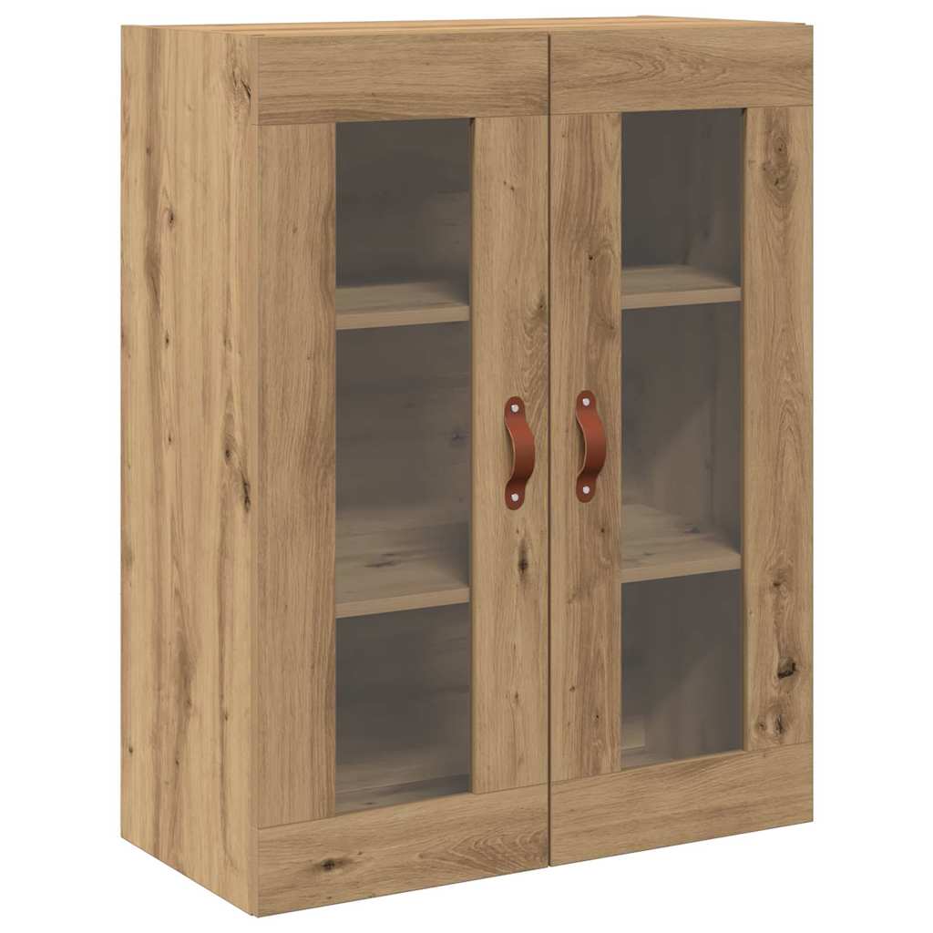 Highboard Cabinet with Shelf 2 pcs Artisan Oak Wood Material