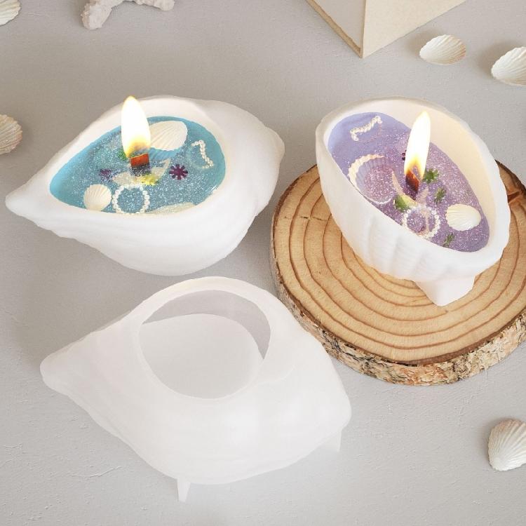 Multipurpose Silicone Conch Mould for Jewelry Plate Candle Holder Home Storage Decoration for Craft Supplies Art