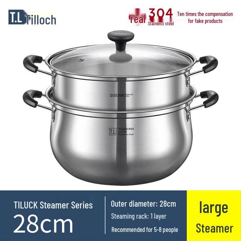 Qiwei 304 Stainless Steel Double Handle Soup Pot