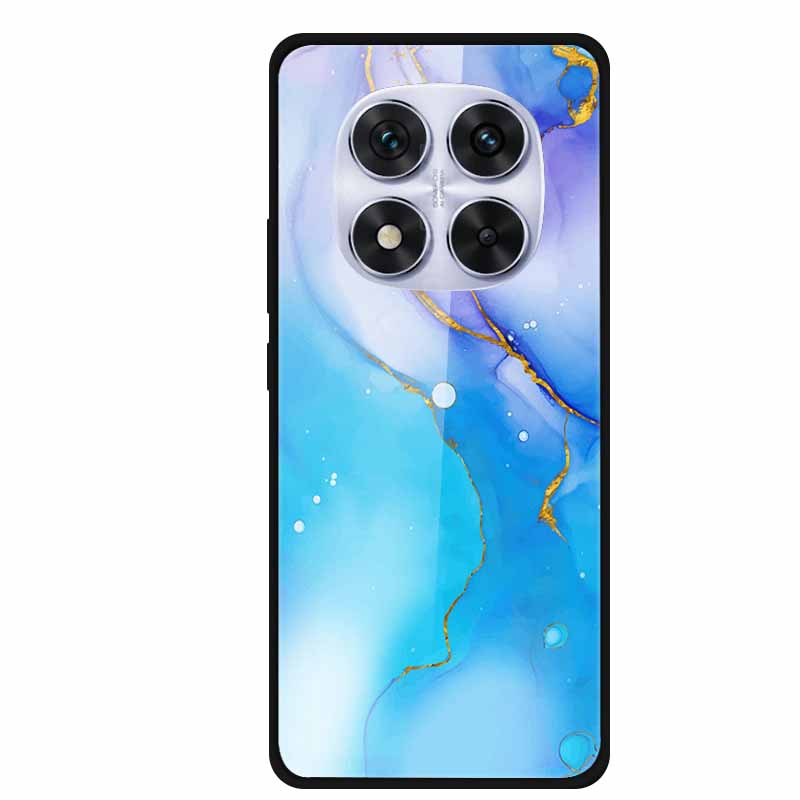 Tempered Glass Case For Xiaomi Redmi Note 14 Pro 5G Back Cover PC Hard Shockproof Cases Beer Marble Texture Cool Fashion Funda