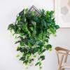 Plastic Fake Hanging Plants Handmade Artificial Realistic Vine Plants Decorative Lifelike Fake Tree Leaves Garden Decor