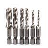 HSS4341 Tap Bit M3 M4 M5 M6 M8 M10 Spiral Flute Tap Drill Bit for Wood Plastic Aluminum Alloy Hand Tools Taps and Dies Set